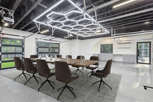 dining area with plenty of natural light