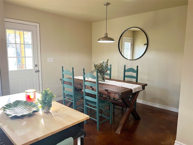 view of dining area