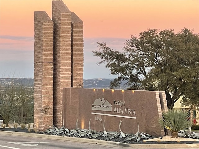 view of community sign