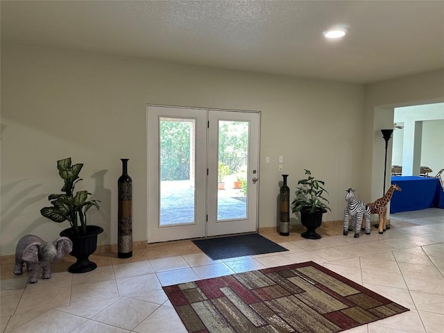 doorway featuring light tile patterned flooring