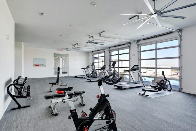 4361 S Congress Ave Unit 408, Austin, TX 78745 - exercise room with carpet