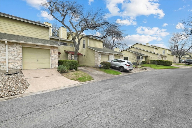 front of property featuring a garage