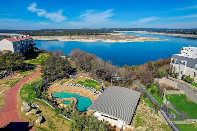 2918 Ranch Road 620 N Unit S-242, Austin, TX 78734 - drone / aerial view featuring a water view