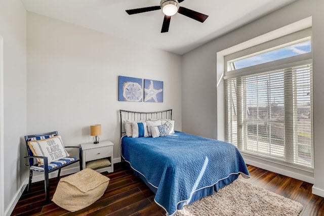 2918 Ranch Road 620 N Unit S-242, Austin, TX 78734 - bedroom featuring a ceiling fan, baseboards, and wood finished floors