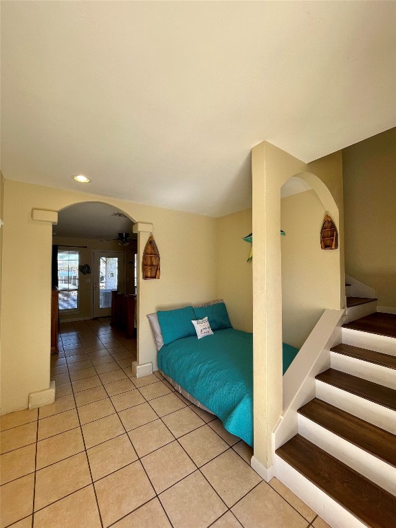 view of tiled bedroom