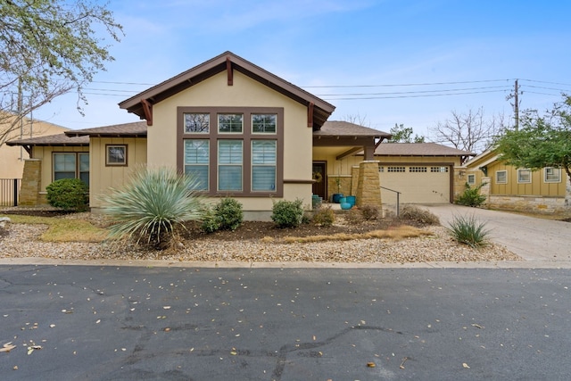 view of front facade with a garage