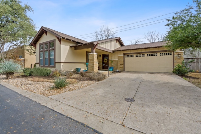 view of front of home featuring a garage