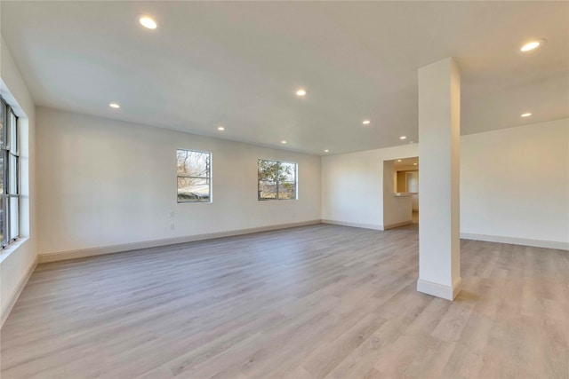 empty room featuring light hardwood / wood-style floors