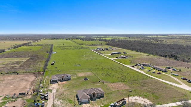 bird's eye view featuring a rural view