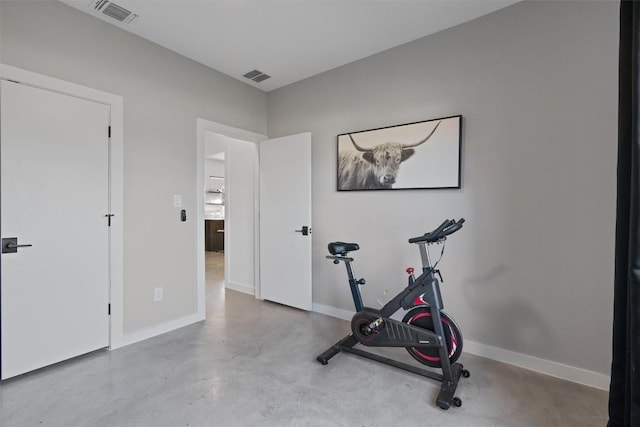 view of workout room