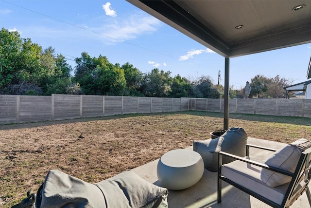 view of yard with a patio