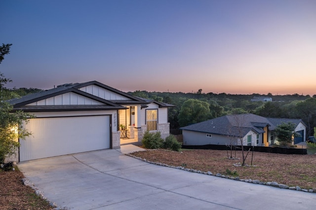 view of front of house featuring a garage