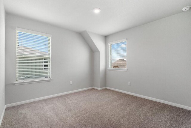 bonus room featuring carpet flooring and plenty of natural light