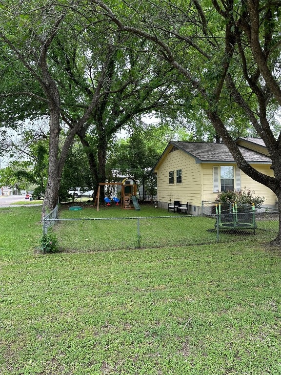 view of yard featuring a playground