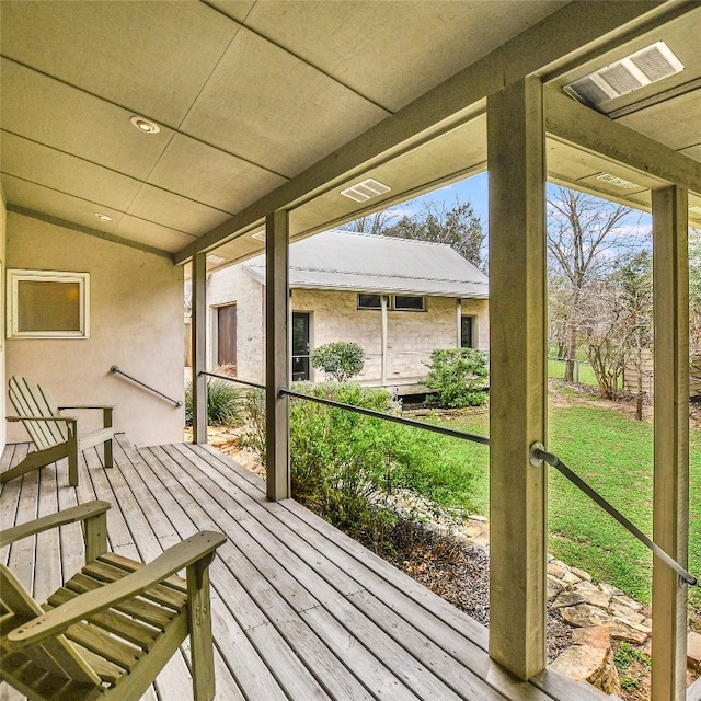 view of sunroom