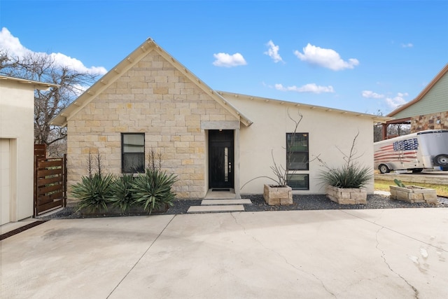 view of front of property with a patio area