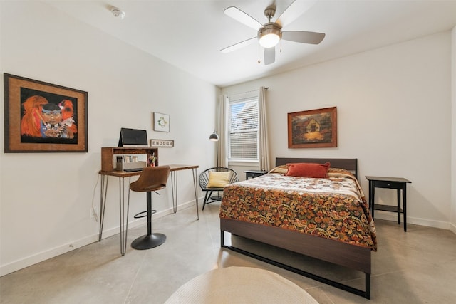 bedroom with ceiling fan