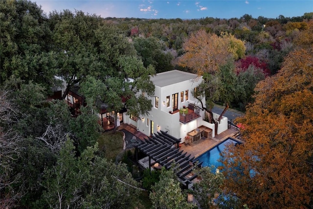 429 Sunfish St, Lakeway, TX 78734 - aerial view of property and surrounding area featuring a forest