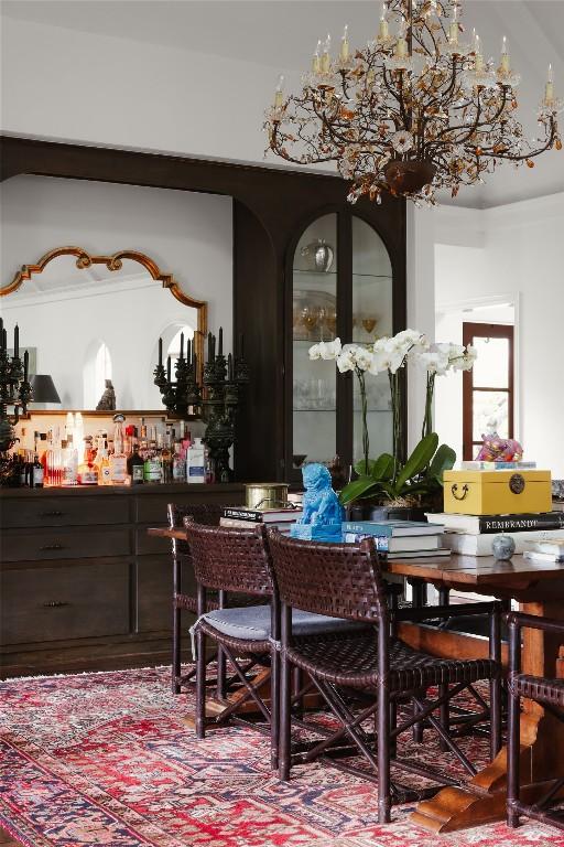 429 Sunfish St, Lakeway, TX 78734 - dining room featuring a chandelier