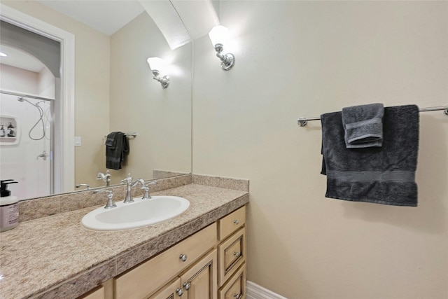 bathroom featuring oversized vanity