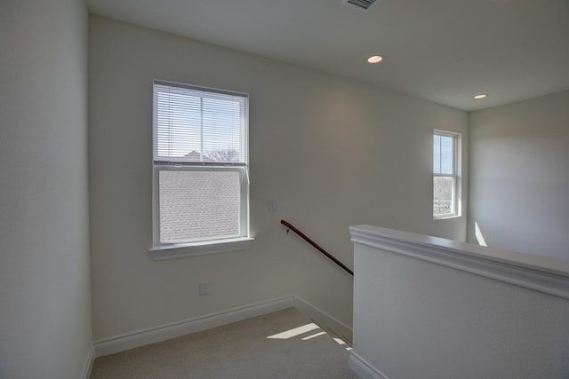 interior space featuring carpet flooring