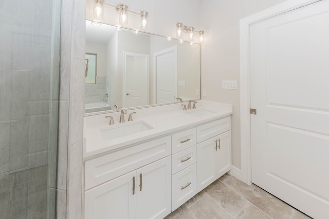 bathroom with vanity