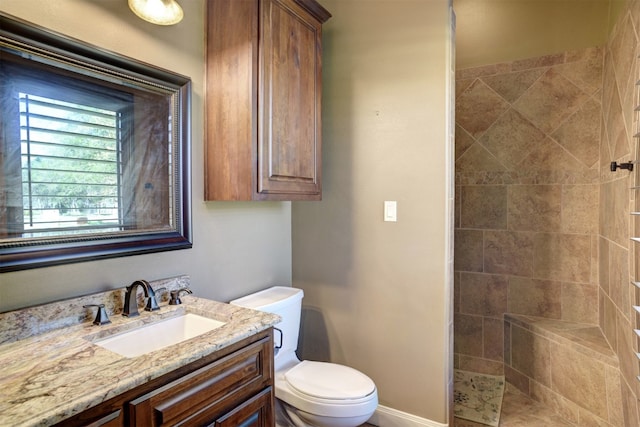 bathroom with toilet and vanity