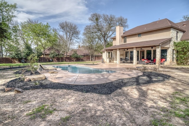 view of pool with a patio