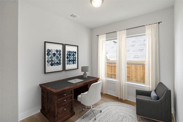 316 Chaste Tree Dr, San Marcos, TX 78666 - office featuring wood finished floors and baseboards
