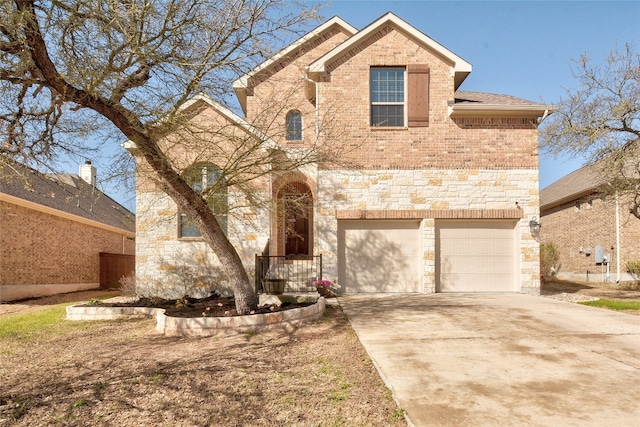 view of property featuring a garage