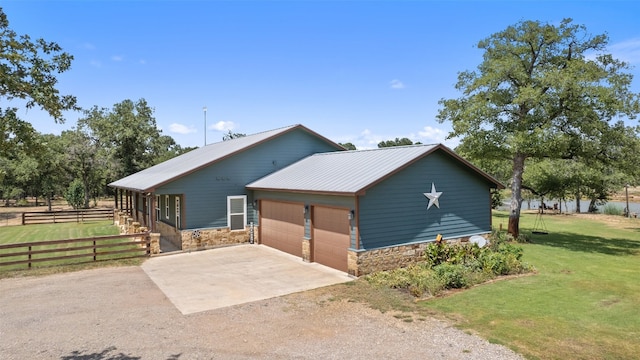 exterior space featuring a front lawn