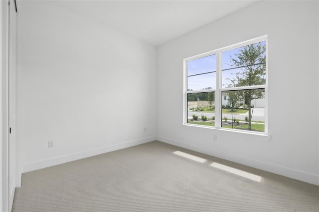 carpeted spare room featuring a wealth of natural light