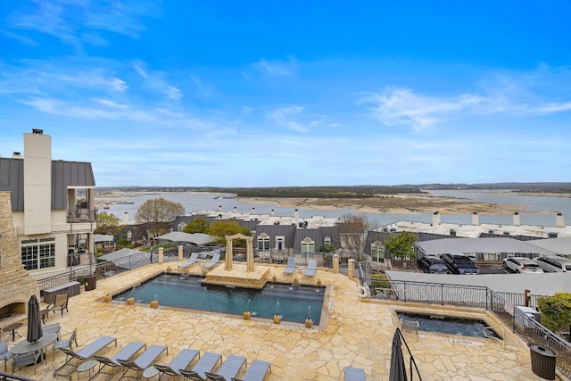 view of pool featuring a patio area