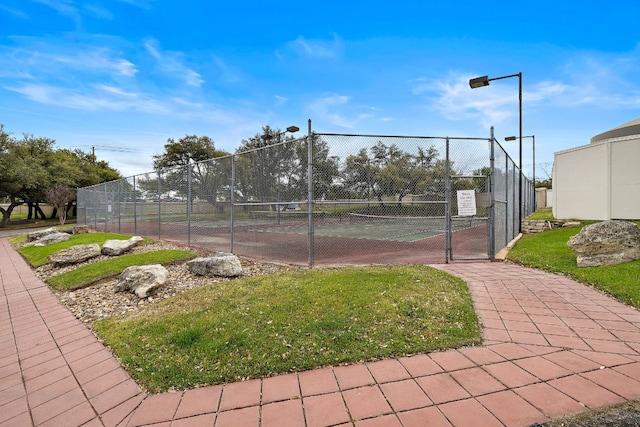 view of tennis court