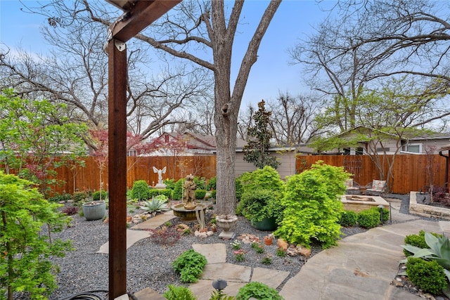 view of yard with a patio area