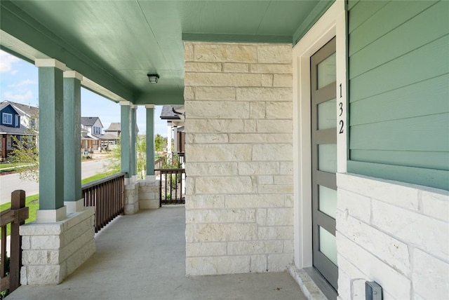 view of patio / terrace with a porch