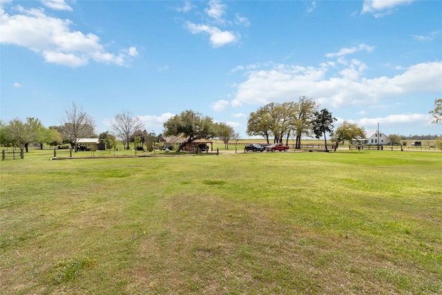 view of property's community featuring a lawn