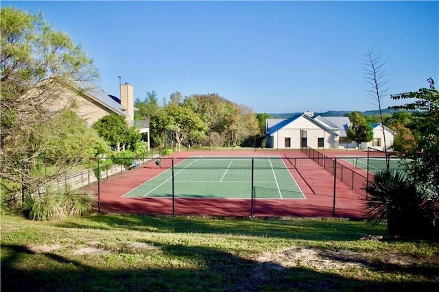 view of tennis court