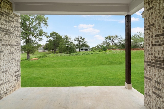 view of yard featuring a patio