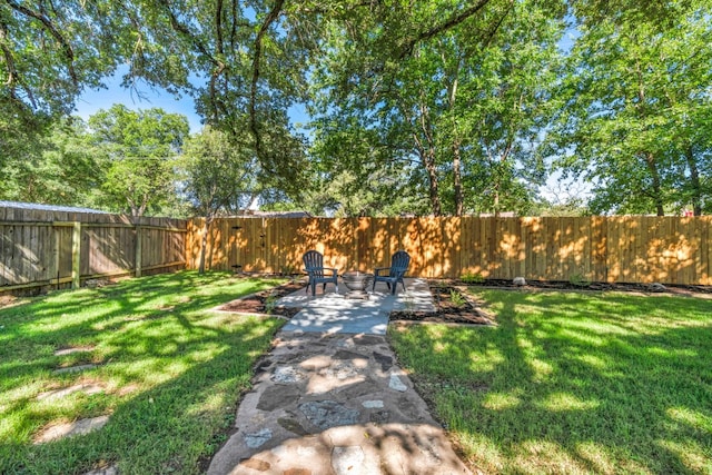 view of yard featuring a patio area