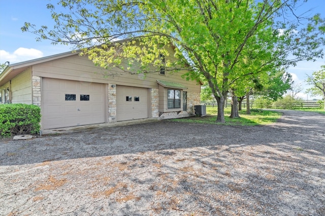 garage featuring central AC