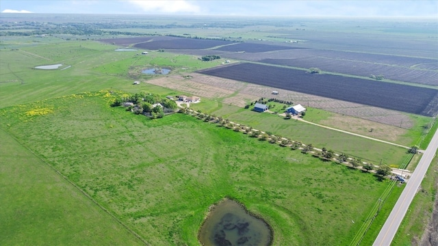 drone / aerial view featuring a rural view