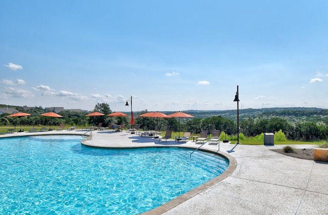 view of pool with a patio area