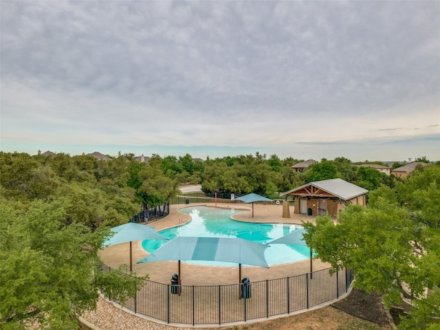 view of pool with a patio area