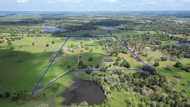 188 Zindler Ln, Paige, TX 78659 - bird's eye view featuring a water view