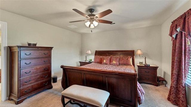 188 Zindler Ln, Paige, TX 78659 - carpeted bedroom featuring ceiling fan