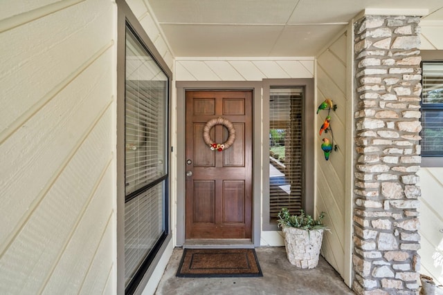 view of doorway to property