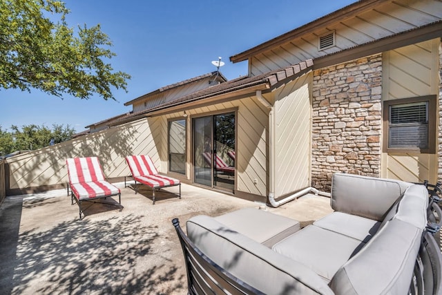 view of patio with outdoor lounge area