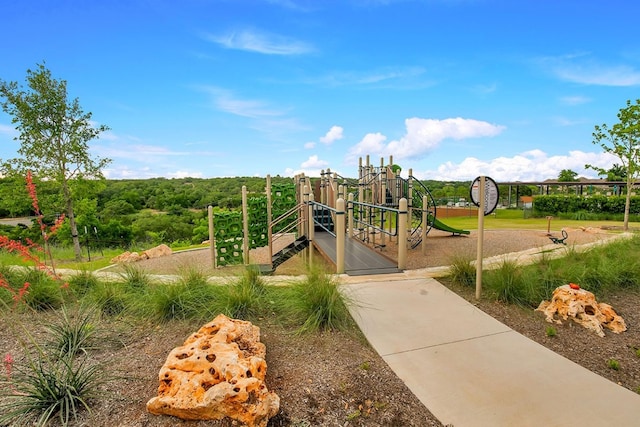 view of community jungle gym