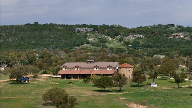 409 County Road 138th Rd, Burnet, TX 78611 - drone / aerial view with a wooded view